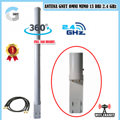 Antena Gnet Omni MIMO 13 dBi 2.4 GHz Polarisasi 360 derajat