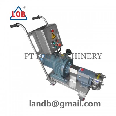 2HP lobe pump untuk transfer cokelat PT. LOB Machinery Jaya