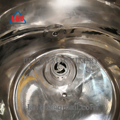 Mixing Tank Vacuum Mixer dengan Hidrolik untuk produksi scrub kosmetik