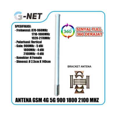 Antena Penguat Sinyal Tri Band GSM 4G 5G 900MHz 1800MHz 2100MHz 13 dBi