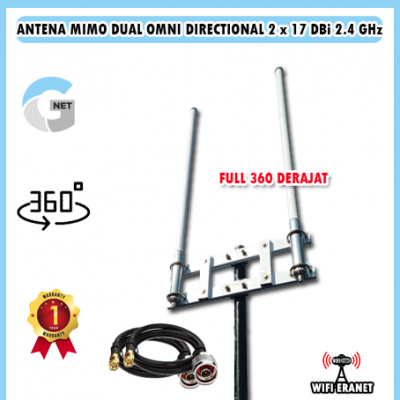 antena wifi G-NET MIMO DUAL OMNI directional 2x17 dbi 2,4 ghz
