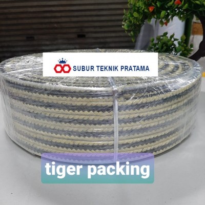 Gland Packing Tiger Graphite Kevlar Hitam Kuning Subur Teknik Pratama