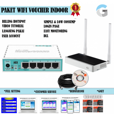 Paket wifi voucher indoor Gnet full setting - N30rt