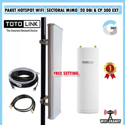PAKET HOTSPOT WIFI FULL POWER SECTORAL MIMO & CP 300 EXT - Gnet