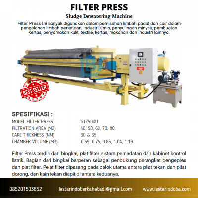 Filter Press Sludge Dewatering System Di Mojokerto