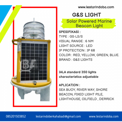LED Solar Powered Marine Lanterns 6 NM for boat navigation Surabaya