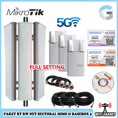 PAKET RT RW NET HOTSPOT FULL POWER 360 DERAJAT SECTORAL MIMO 5.8 GHz - BASEBOX 5
