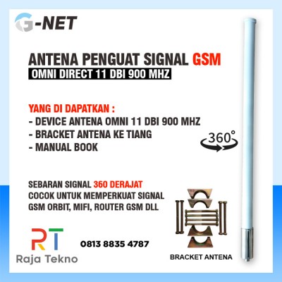 Antena penguat signal GSM ORBIT MIFI GNET omni direct 11 dbi 900 Mhz 2 raja tekno