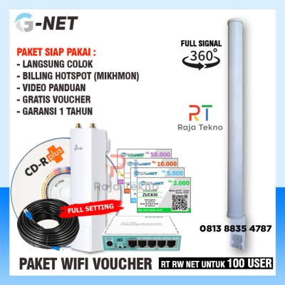paket usaha wifi voucher / rt rw net lengkap mikrotik RB750gr3 untuk 100 user raja tekno