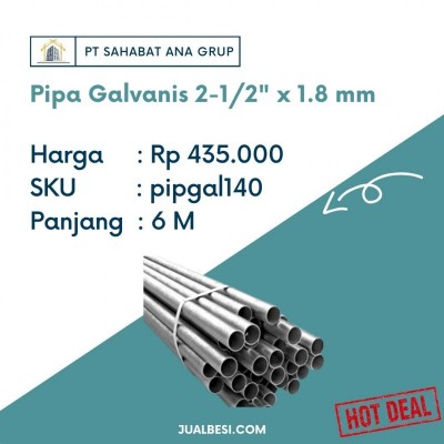 Pipa Galvanis 2-1/2" x 1.8 mm
