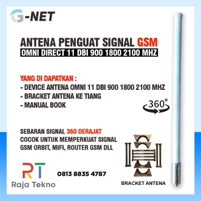 Antena penguat signal GSM ORBIT MIFI GNET omni direct 11 dbi 900 1800 2100 Mhz raja tekno