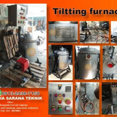 TUNGKU PELEBURAN ALUMUNIUM 30 KG ( tiltting furnace )