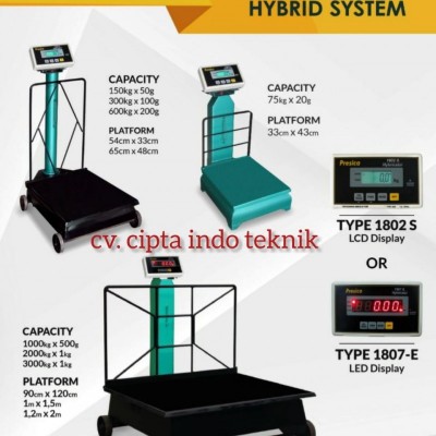 TIMBANGAN HYBRID 600 Kg PAKAI RODA