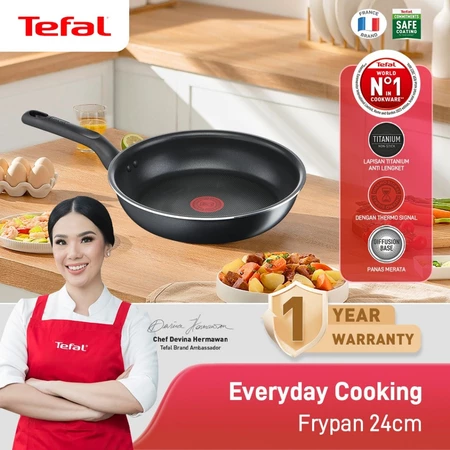 Tefal Everyday Cooking Series 24 / 28 CM - Wajan Anti Lengket / Frypan Penggorengan Garansi 1 Tahun