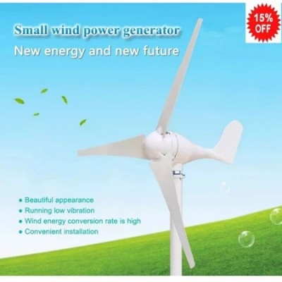 Wind turbine generator 400W 24V 3 blades with Controller complete 400W pembangkit listrik angin