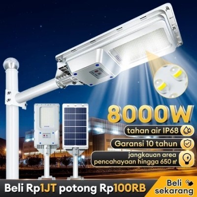 Lampu Tenaga Surya outdoor LED 8000W lampu solar cell lampu outdoor 0 Biaya listrik tahun jalan air IP67