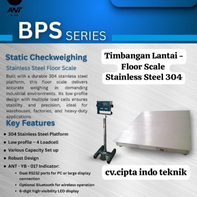 TIMBANGAN LANTAI 1 TON STAINLESS STEEL 304 + TERA METROLOGI