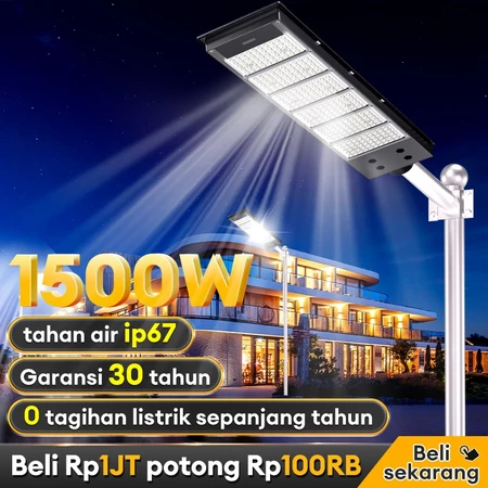 lampu tenaga surya outdoor otomatis nyala jalan LED 3500W Garansi 30 Tahun