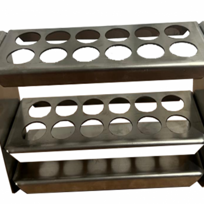 Rak Tabung Reaksi Stainless | 12 lubang Diameter 18mm