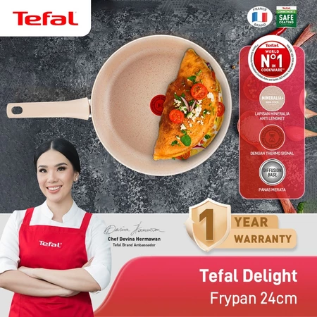 Tefal Delight Frypan 24cm - Premium Cookware / Wajan Teflon Anti Lengket