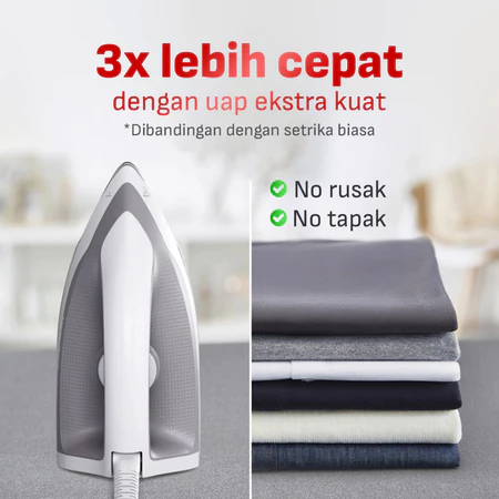 Tefal Steam Gen Express Optimal / Setrika Uap 2 Menit 1.2L / SV4110