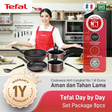 Tefal Wajan Teflon Anti Lengket / Penggorengan / Pan - Series Set Day by Day Package - Garansi 1 Tahun
