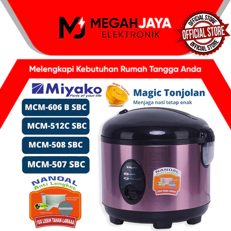 MIYAKO RICE COOKER / MAGIC COM MCM 606 B SBC / MCM 512 C SBC / MCM 507 SBC / MCM 508 SBC