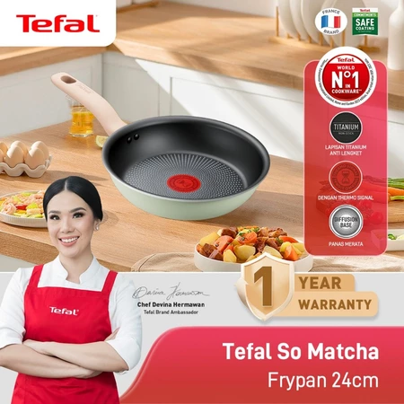 Tefal Wajan Anti Lengket / Penggorengan / Pan - So Matcha Frypan 24cm - Semua Jenis Kompor / Wajan Induksi - Garansi 1 Tahun
