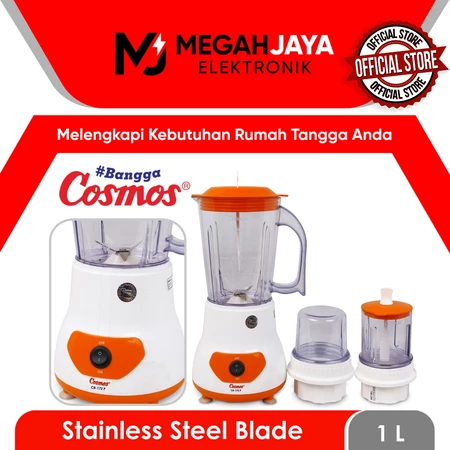 COSMOS BLENDER 3 IN 1 CB172P / CB-172P / CB 172P (PLASTIK / 1 LITER) GARANSI RESMI