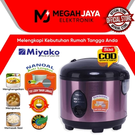 RICE COOKER / MAGIC COM MIYAKO MCM-508 SBC ANTI LENGKET NANOAL / MCM 508 SBC (1,8 LITER)