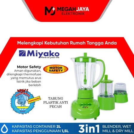 MIYAKO BLENDER BL152 PF / BL 152 PF / BL-152 PF / BL 152PF (PLASTIK / 1,5 LITER) GARANSI RESMI