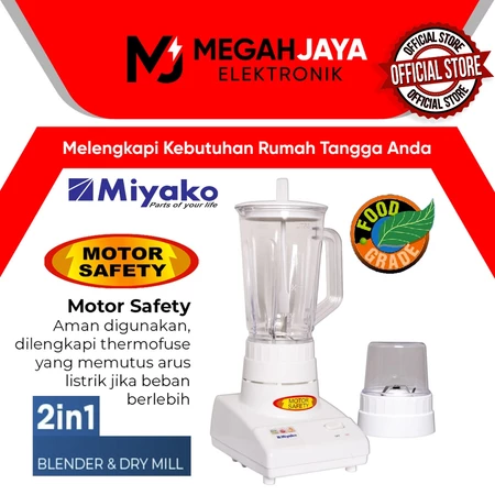 MIYAKO BLENDER 2 in 1 BL101 PL / BL-101 PL / PL 101 BL / PL 101PL (PLASTIK / 1 LITER) GARANSI RESMI