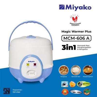 RICE COOKER MIYAKO / MAGIC COM MCM606 / MCM 606 / MCM-606 (0,6 LITER) GARANSI RESMI