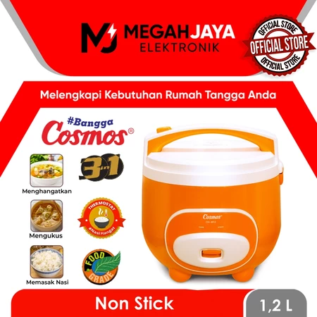 COSMOS RICE COOKER / MAGIC COM CRJ3012 / CRJ 3012 / CRJ-3012 (1,2 LITER) GARANSI RESMI