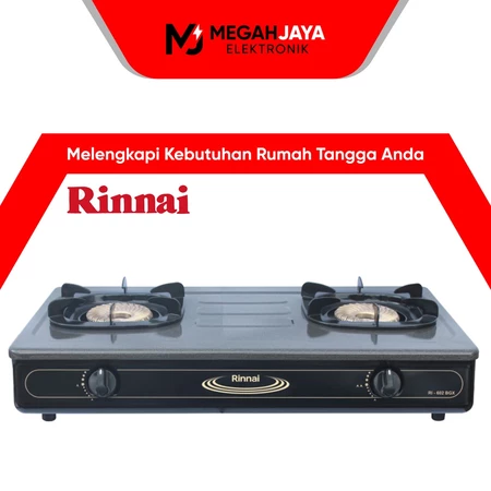 RINNAI KOMPOR RI 602BGX / RI-602BGX / RI 602 BGX / RI602 BGX (2 TUNGKU) GARANSI RESMI
