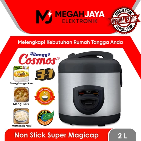 COSMOS RICE COOKER / MAGIC COM CRJ8229 BSS / CRJ-8229 WSS / CRJ 8229 BSS (2 LITER) GARANSI RESMI