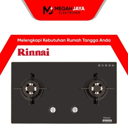 RINNAI KOMPOR TANAM RB-712NGB / RB 712 NGB / RB-712 NGB / RI712 NGB (2 TUNGKU) GARANSI RESMI