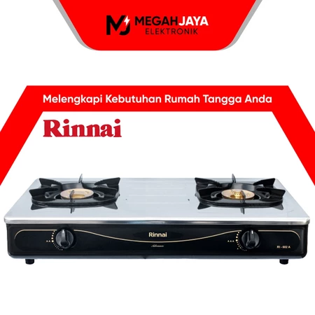 RINNAI KOMPOR RI 602A / RI-602A / RI 602 A / RI602 A (2 TUNGKU) GARANSI RESMI