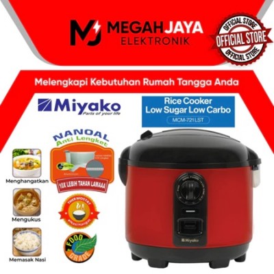 MIYAKO RICE COOKER / MAGIC COM LOW SUGAR RENDAH GULA MCM-721 LST / MCM 721 LST / MCM721 LST