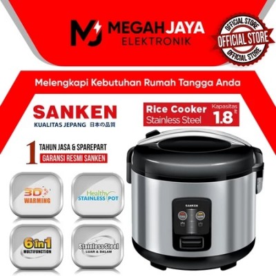 SANKEN RICE COOKER / MAGIC COM STAINLESS STEEL 6 IN 1 SJ-1999M / 2000M / 2200M / SJ 1999 M / SJ 1999M