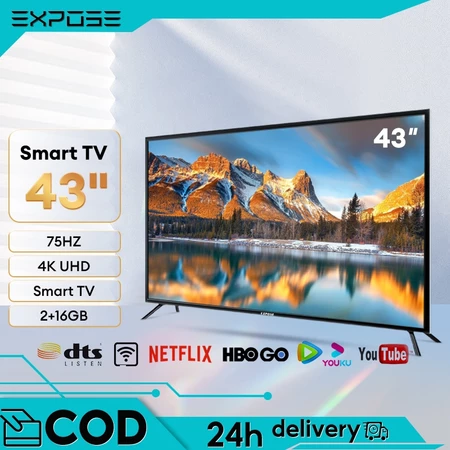 Smart TV Android 43 inch LED 4K UHD Android TV WIFI Televisi Youtube/Netflix VGA/USB/AV/HDML 5 tahun garansi
