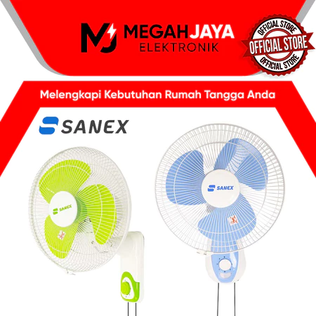 SANEX WALL FAN / KIPAS ANGIN DINDING FW 1680 / FW1680 / FW-1280 / FW 1280 / FW1280 (16 / 12 INCH) GARANSI RESMI