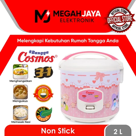 COSMOS RICE COOKER / MAGIC COM CRJ3232 / CRJ 3232 / CRJ-3232 (2 LITER) GARANSI RESMI
