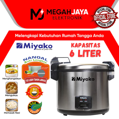 MIYAKO RICE COOKER / MAGIC COM MCG 171 / MCG-171 (6 LITER) GARANSI RESMI