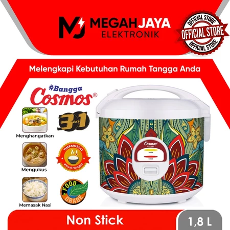 GROSIR COSMOS RICE COOKER / MAGIC COM CRJ3301 / CRJ 3301 / CRJ-3301 (1,8 LITER) GARANSI RESMI