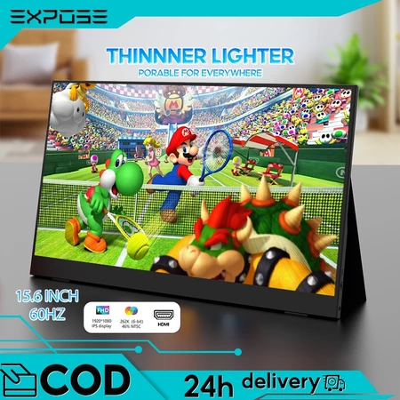 Monitor Portable 15.6 Inch 1920*1080p/Gaming Monitor for Switch XBOX PS4 Phone Laptop
