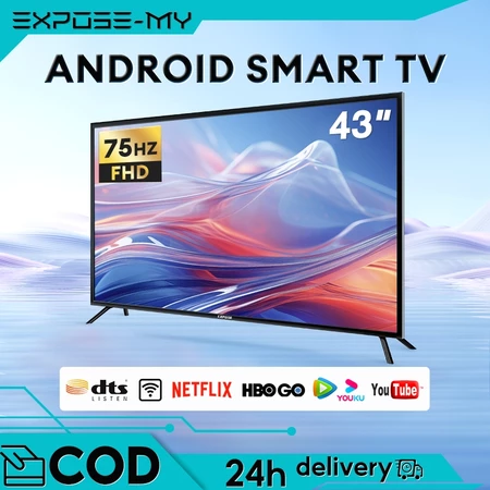 Smart TV Android 32 inch 4K UHD Android 12.0 TV (32"/43") LED Netflix/Youtube TV Android 43'' Murah