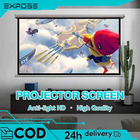 EXPOSE 3D Simple Folding Metal Anti-Light Portable Screen Projector (84"-120")