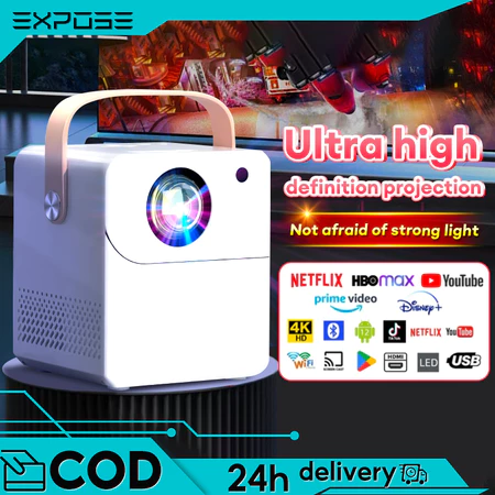 Proyektor mini proyektor Android TV 1080p Smart Proyektor 8000 Lumen Android 12.0 Ram 2G Rom 16G