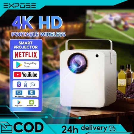 Proyektor mini proyektor Android 12.0 8000 lumens 1080P FHD Home-Theater Proyektor Proyektor Mini Portable HP